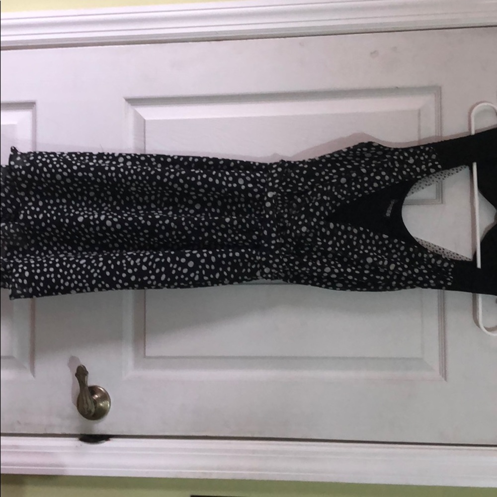 Express Black and White Polka Dot Hi-Low